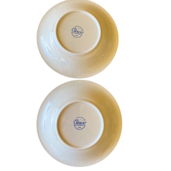 Gibson Everyday Claremont soup bowl white embossed rim 8" cereal - Picture 3 of 5